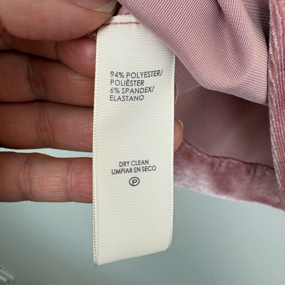 Rebecca Minkoff Dusty Rose Velvet Cold-Shoulder Top - small flaws - size Small - Picture 8 of 12